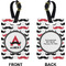 Mustache Print Rectangle Luggage Tag (Front + Back)