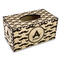 Mustache Print Rectangle Tissue Box Covers - Wood - Front