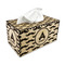 Mustache Print Rectangle Tissue Box Covers - Wood - with tissue