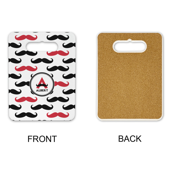 Mustache Print Rectangle Trivet with Handle - APPROVAL