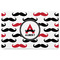 Mustache Print Rectangular Fridge Magnet - FRONT