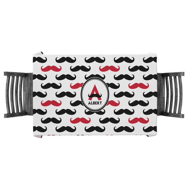 Custom Mustache Print Tablecloth - 58"x58" (Personalized)
