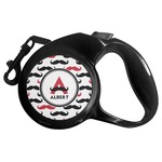 Mustache Print Retractable Dog Leash (Personalized)