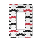 Mustache Print Rocker Style Light Switch Cover - Single Switch