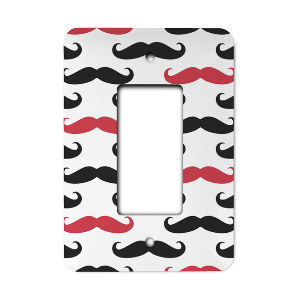 Custom Mustache Print Rocker Style Light Switch Cover - Single Switch