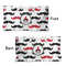 Mustache Print Large Rope Tote - From & Back View
