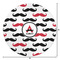 Mustache Print Round Area Rug - Size