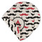 Mustache Print Round Linen Placemats - MAIN (Double-Sided)