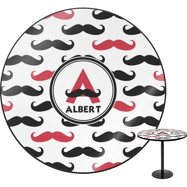 Custom Mustache Print Round Table (Personalized)
