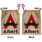 Mustache Print Santa Sack - Front & Back (Personalized)