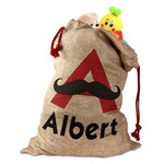Mustache Print Santa Sack (Personalized)