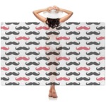 Mustache Print Sheer Sarong (Personalized)