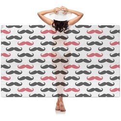 Mustache Print Sheer Sarong (Personalized)