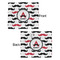 Mustache Print Security Blanket - Front & Back View