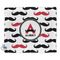 Mustache Print Security Blanket - Front View
