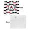 Mustache Print Security Blanket - Front & White Back View