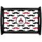 Mustache Print Wooden Tray (Personalized)