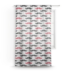 Mustache Print Sheer Curtain - 50"x84"