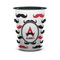 Mustache Print Shot Glass - Two Tone - FRONT