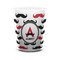 Mustache Print Ceramic Shot Glass - 1.5 oz - White - Set of 4 (Personalized)