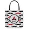 Mustache Print Canvas Tote Bag - Small - 13"x13" (Personalized)