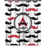 Mustache Print Extra Long Shower Curtain - 70"x84" (Personalized)