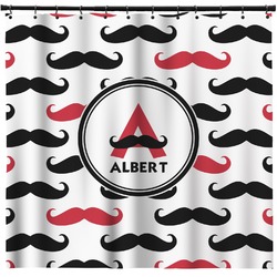 Mustache Print Shower Curtain - Custom Size (Personalized)