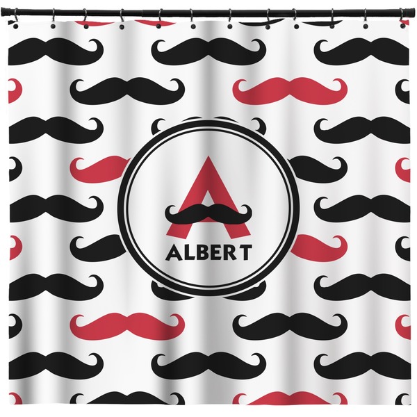 Custom Mustache Print Shower Curtain - Custom Size (Personalized)