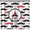 Mustache Print Shower Curtain - Custom Size (Personalized)