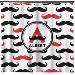 Mustache Print Shower Curtain (Personalized)