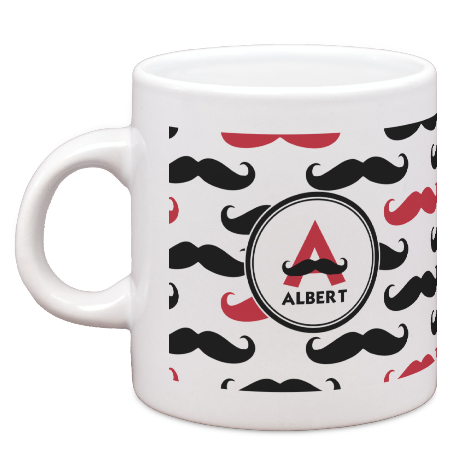 Custom Mustache Print Espresso Cup (Personalized)
