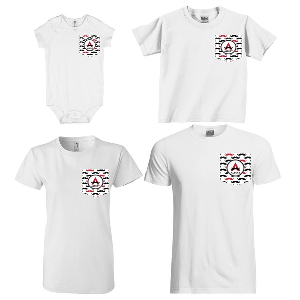 Mustache Print Sized Pockets on Various Products