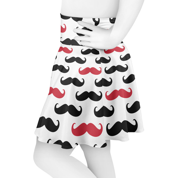 Mustache Print Skater Skirt - Side