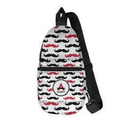 Mustache Print Sling Bag (Personalized)
