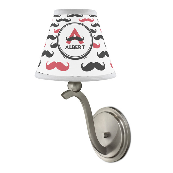 Mustache Print Small Chandelier Lamp - LIFESTYLE (on wall lamp)