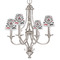 Mustache Print Small Chandelier Shade - LIFESTYLE (on chandelier)