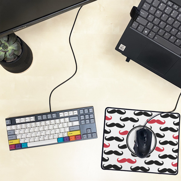 Mustache Print Small Gaming Mats - LIFESTYLE