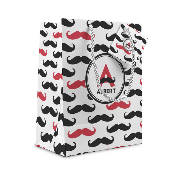 Custom Mustache Print Small Gift Bag (Personalized)