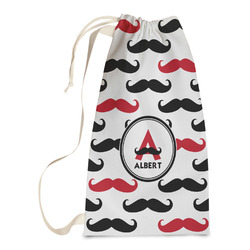 Mustache Print Laundry Bags - Small (Personalized)