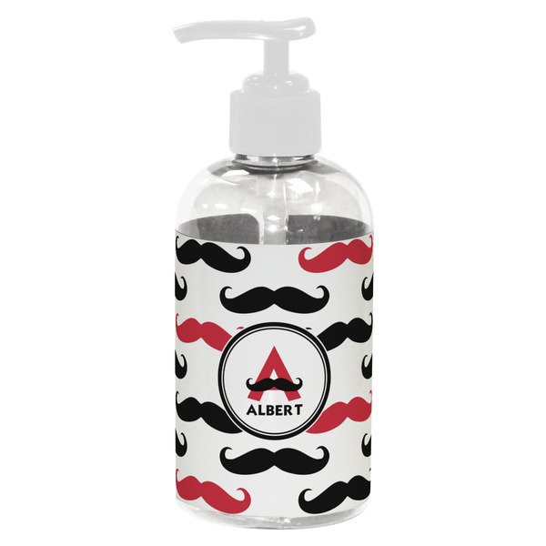 Mustache Print Small Liquid Dispenser (8 oz) - White