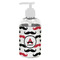 Mustache Print Plastic Soap / Lotion Dispenser (8 oz - Small - White) (Personalized)