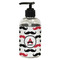 Mustache Print Plastic Soap / Lotion Dispenser (8 oz - Small - Black) (Personalized)