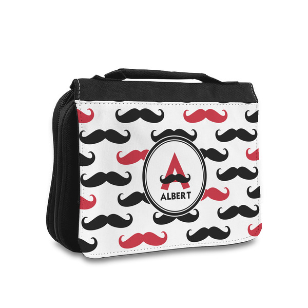 Custom Mustache Print Toiletry Bag - Small (Personalized)
