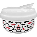 Mustache Print Snack Container (Personalized)
