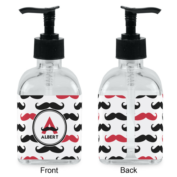 Mustache Print Glass Soap/Lotion Dispenser - Approval