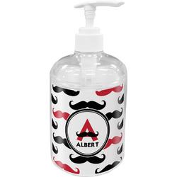 Mustache Print Acrylic Soap & Lotion Bottle (Personalized)