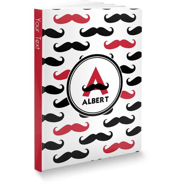 Custom Mustache Print Softbound Notebook - 7.25" x 10" (Personalized)