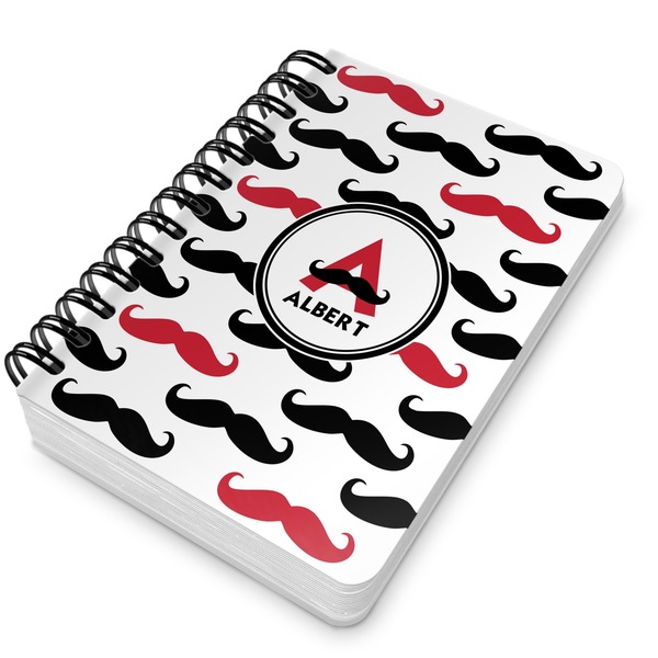 Mustache Print Spiral Journal 5 x 7 - Main