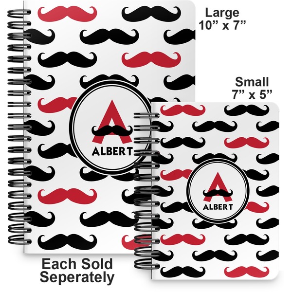 Mustache Print Spiral Journal - Comparison