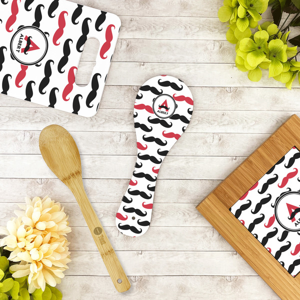Mustache Print Spoon Rest Trivet - LIFESTYLE